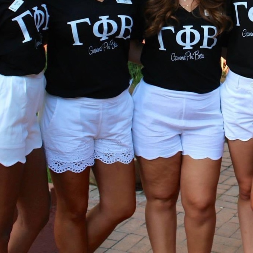 White Eyelet High Waisted Shorts